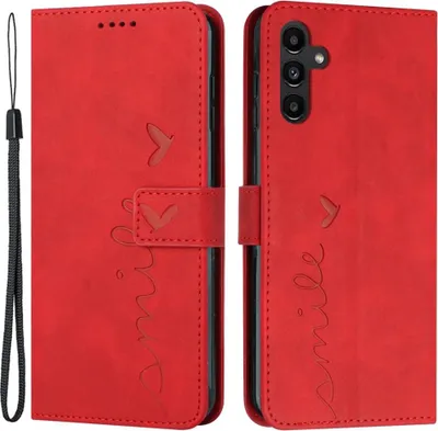 Produktbild von Samsung Galaxy A55 Hülle - Coverup Smile Klapphülle - Rot