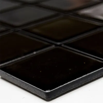 Produktbild von Keramik Mosaikfliesen Adrian Schwarz Glänzend Quadrat 48