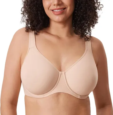 Productafbeelding van Beha met volledige dekking voor dames in beige, ongevoerde cups en naadloos ontwerp