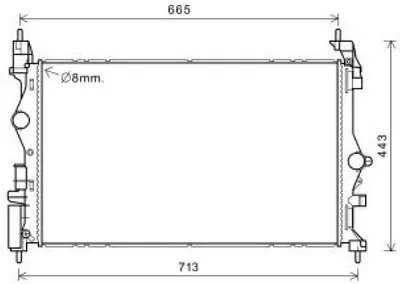 Produktbild von DIEDERICHS DCM3889 Kühler Wasserkühler Motorkühler für OPEL Corsa E Schrägheck (X15) Adam (M13)