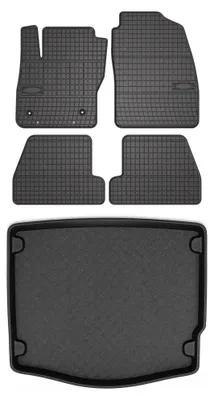 Obrázok produktu pre Gumové autokoberce SolidPRO + vaňa kufra pre: Ford Focus MK3 2011- hatchback 5 ks