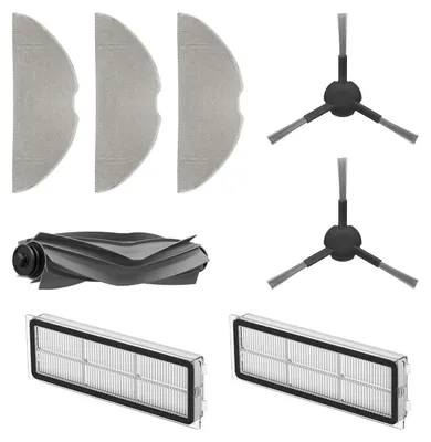 Zubehör-Set für S10: 3 Mopptücher, 2 Filter, 2 Seitenbürsten, 1 Hauptbürste