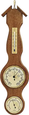 Produktbild von Wetterstation mit Barometer, Thermometer und Hygrometer, aus Eiche