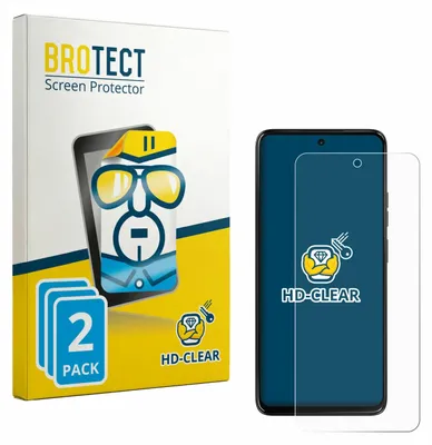 Produktbild von 2x Für Motorola Moto G37 Schutzfolie BROTECT Displayschutz Display Schutz Folie Klar Transparent
