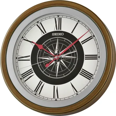 Immagine prodotto di Orologio da parete Seiko QXA844B al quarzo con funzionamento silenzioso, aspetto legno