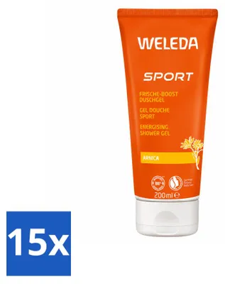 Produktbild von 15 x Weleda Sport Douchegel Arnica - 200 ml - Vorteilspackung - 15 Stücke