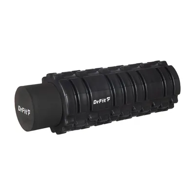 Zdjęcie produktu dla DrFit Roller do rehabilitacji z wypustkami z piankową wkładką ø14x33 cm (czarny)
