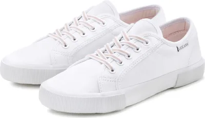 Produktbild von LASCANA Sneaker Sneaker, Schnürhalbschuh, Freizeitschuh, Slip-On-Sneaker, weiß-rosé Größe 39