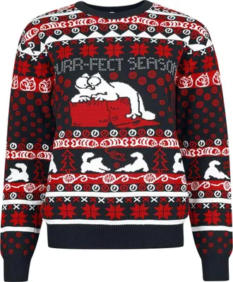 Produktbild von Simon's Cat Weihnachtspullover Damen Simon`s Cat - Karton multicolor XXL