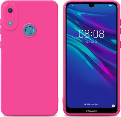 Produktbild von Cadorabo Hülle für Huawei Y6 2019 Schutz Hülle in Pink TPU Silikon Etui Case Handyhülle