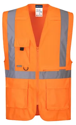 Immagine prodotto di Portwest C357 Gilet dirigenziale ad alta visibilità con ampie tasche arancione taglia S