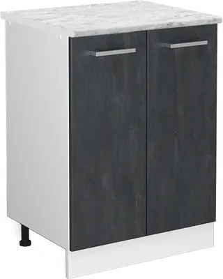 Produktbild von Küchenunterschrank Vicco R-Line Schwarz Beton 60 cm AP Marmor, Model 47506
