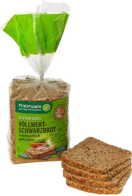 Zdjęcie produktu dla Poensgen chleb czarny razowy krojony bezglutenowy opakowanie 500g