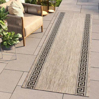 Immagine prodotto di Tapiso runner MELISSA Outdoor Indoor Brown Black Balcony Terrace 100 x 270