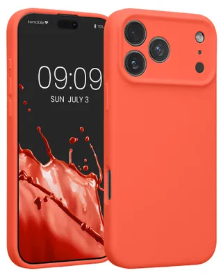 Produktbild von kwmobile Hülle kompatibel mit Apple iPhone 17 Pro Max - Hülle Silikon gummiert - Handyhülle - Handy Case in Neon Koralle