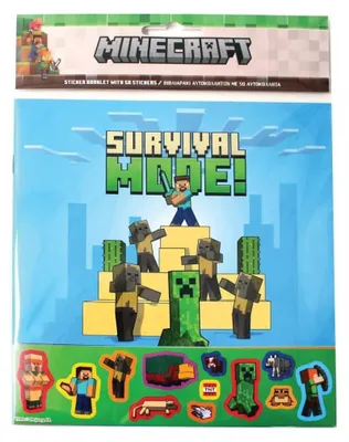 Immagine prodotto di Minecraft Adventures Aufklebersatz 600 Sticker auf einen Schlag!