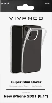 Produktbild von ViVanco™Super Slim Handy-Schutzhülle 15,5 cm (6.1" ) Cover Transparent (SSCVVIPH2021T)