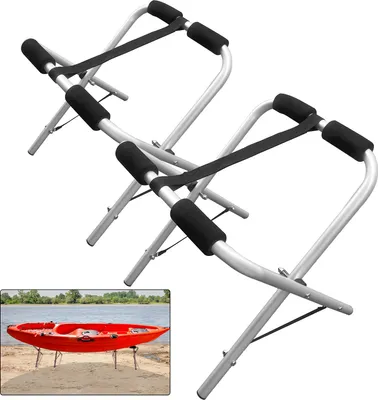 Zdjęcie produktu dla Stojak na kajak, stojak do przechowywania kajaka, aluminiowy stojak na kajak, lekki stojak do przechowywania kajaka, stojak na paddleboard, 2 szt