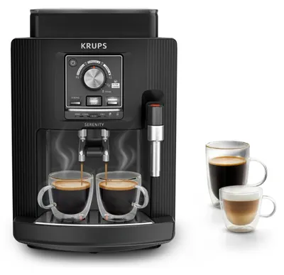 Produktbild von Krups EA4008, Espressomaschine, 2 l, Kaffeebohnen, Eingebautes Mahlwerk, 1450 W, Schwarz