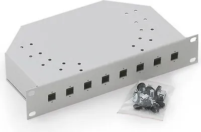 Produktbild von 10" Optoverteiler 8-fach SC, schwarz, 1HE LWL-Rackgehäuse