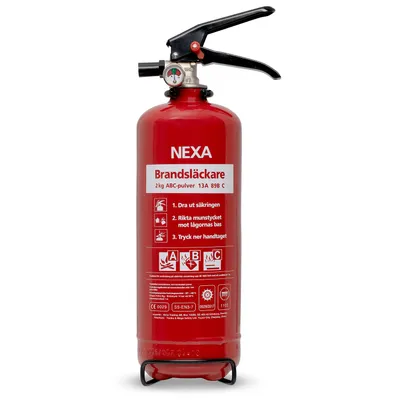 Produktbild von Roter 2kg ABC-Pulver Feuerlöscher EN-3 13A 89B C, frostbeständig, nachfüllbar, für Wohnwagen & Boote