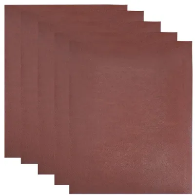 5 PU-Lederplatten 32x26 cm, braun, für Hitzepresse