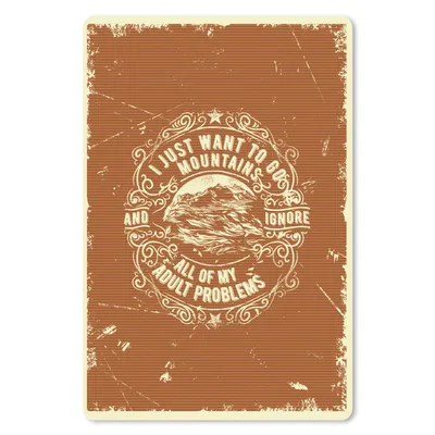 Produktbild von MuchoWow® Mauspad Mousepad Jahrgang - Berg - Text 18x27 cm - Mousepads - Maus Mat - Pad - Mausunterlage
