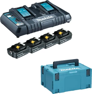 Produktbild von Makita 198091-4, Batterie- & Ladegerät-Set, Lithium-Ion (Li-Ion), 6 Ah, 18 V, Makita, Bohrer, Elektrischer Schraubendreher, Rotationshammer, Sander