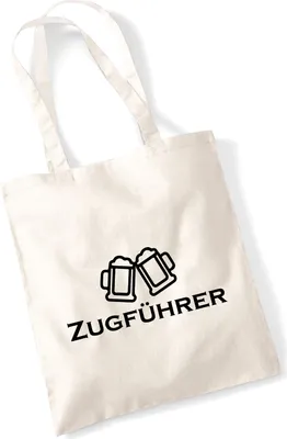 Produktbild von Huuraa Jutebeutel Zugführer Schützenfest 10 Liter Natural Baumwolle Tasche Geschenkidee