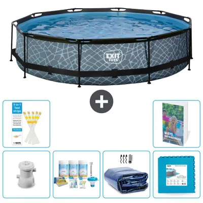 Obrázok produktu pre Výstupný bazénový obklad – vzhľad kameňa – 360 x 76 cm – 5-dielny – S188