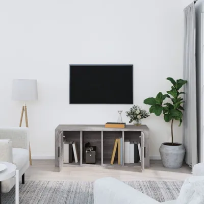 Produktbild von "im Sonderangebot"TV-Schrank Industriestil - CLORIS - Fernsehenschrank - Grau Sonoma 100x35x40 cm Holzwerkstoff - DEMöbel5874491