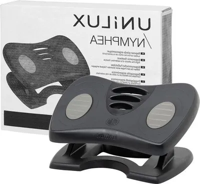 Produktbild von Famanu Fußstütze verstellbar mit Antirutsch - Ergonomische Fußbank für Büro und Zuhause - Schwarz