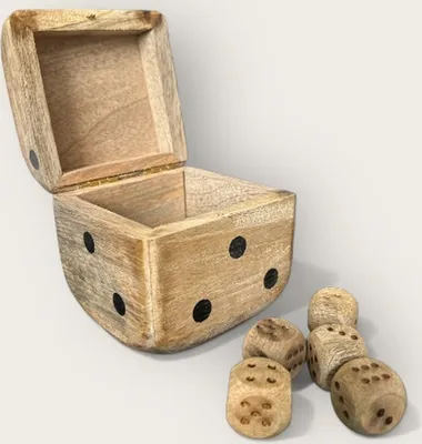 Image de Cube avec 5 cubes nature mangue 9x9x9cm | 2 pc