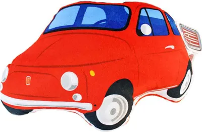 Immagine prodotto di Cuscino in peluche Fiat 500 rosso - 23x34 cm circa