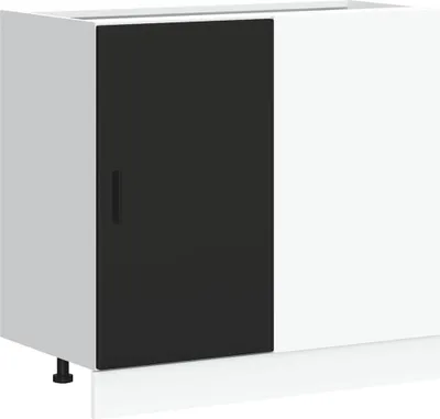 Produktbild von Küchenunterschrank Lyon Schwarz Holzwerkstoff