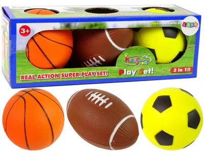Immagine prodotto di Set di palloni morbidi Leantoys 3 in 1: calcio e pallacanestro