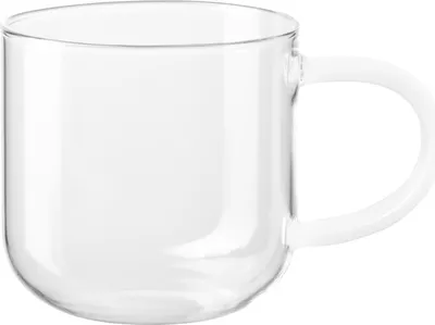 Produktbild von ASA Henkelbecher, white  d. 9 cm, h. 9,1 cm, 0,4 l., made of glas