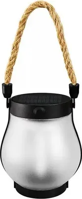 Produktbild von Gartenlicht, Solar Deko-Lampe mit Flammeneffekt, 22 LEDs, USB-Aufladung, wetterfeste Hängelaterne