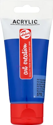 Obrázek produktu pro TALENS Art Creation - Akrylová barva TAC 570 Phtaloblauw Tuba 75ml | Tuba A 75 mililitrů | 3 kusy