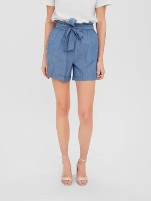 Produktbild von Vero Moda Paulina Paperbag High Waist Shorts Blau XS Frau Blau XS