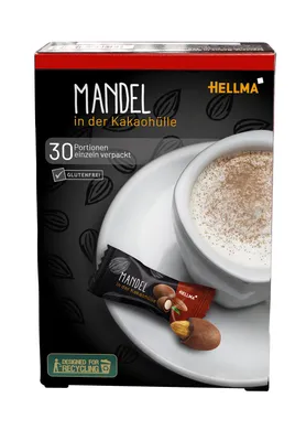 Produktbild von HELLMA Mandel in der Kakaohülle  30 St./72,0 g, 30 St.