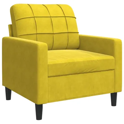 Zdjęcie produktu dla Fotel, żółty, 60 cm, obity aksamitem