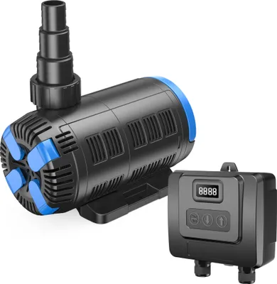 Produktbild von BluGarda BluFlow 8.000 - Regelbare Teichpumpe - 3.500-8.000 Liter/Stunde, 10-80 Watt - Filterpumpe & Bachlaufpumpe - Ideal für Gartenteich, Fischteich, Springbrunnen & Wasserfall
