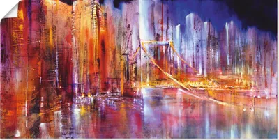 Produktbild von ARTland Poster Stadtansicht II Größe: 60x30 cm