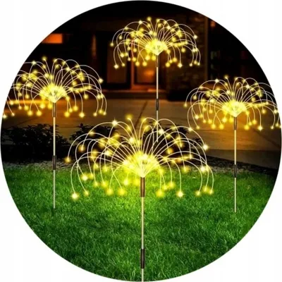 Obrázok produktu pre Solárna záhradná lampa zasiahla púpavový ohňostroj 2 kusy pre záhradné Vianoce