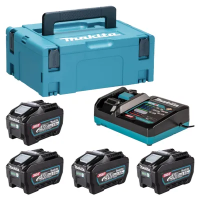 Imagen del producto de Makita Power Source Kit 4x BL 4050 F batería 40 V máx. 5,0 Ah XGT + cargador DC 40 RA + Makpac
