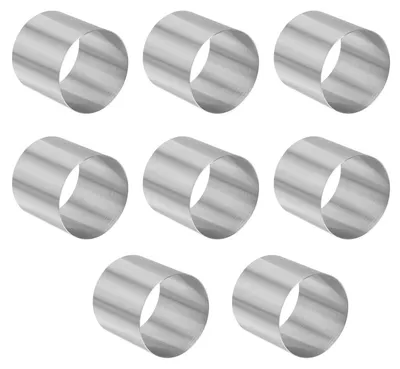 Imagen del producto de Omgoods - 8 unidades de moldes mini redondos para mousse, de acero inoxidable
