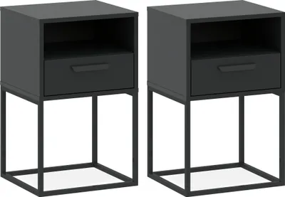 Produktbild von Nachttisch RECTUS 2-er Set, Nachtschrank, Modern, 39x40cm