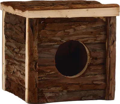 Produktbild von Nagerhaus aus Holz 15x15x14 cm mit Versteck- und Spielplatzfunktion