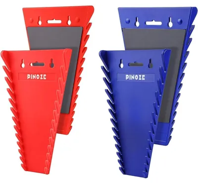 Obrázek produktu pro Sada magnetických držáků nástrojů, 4 kusy, pro klíče metrické 6-24 mm a SAE 1/4" - 1-1/16", barva: oranžová/černá